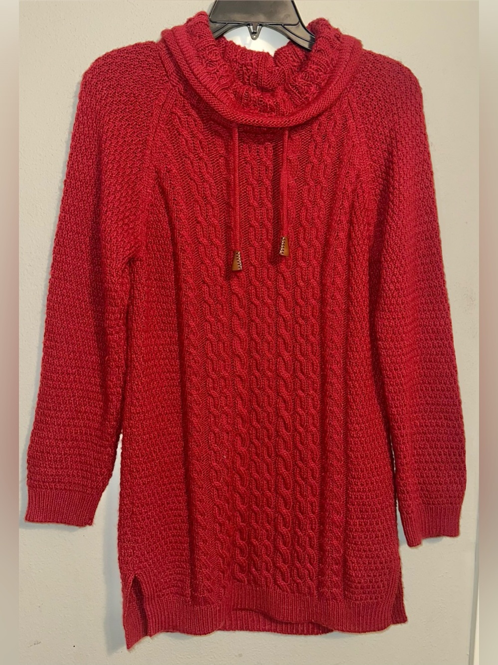 Toda Bella Red Cable Knit Dress